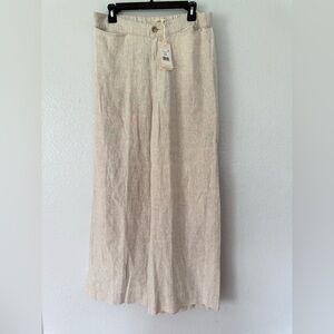 New Faherty Women’s Spring Summer Sun Strider 100% Linen Pants Size: XL